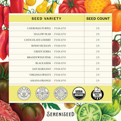 Sereniseed Cherokee Purple seeds for rich, flavorful tomatoes in meals
