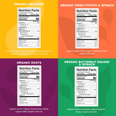 Serenity Kids Stage 1 puree closeup reveals smooth texture for gentle beginner feeding.
