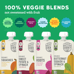 Serenity Kids USDA Organic label on pouch signals clean ingredients for little eaters.