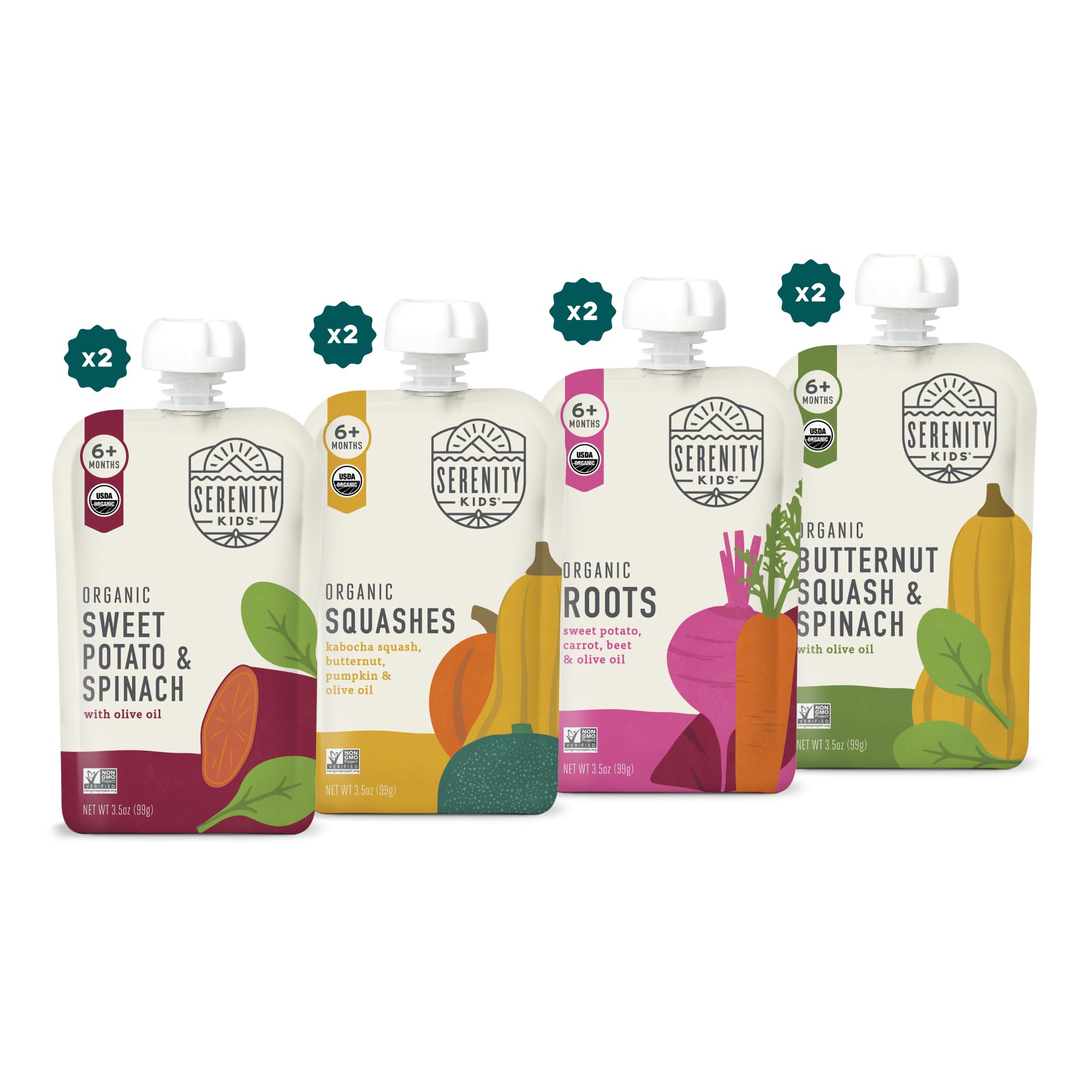 Serenity Kids veggie pouches on-the-go offer convenient, mess-free snacking for busy families.