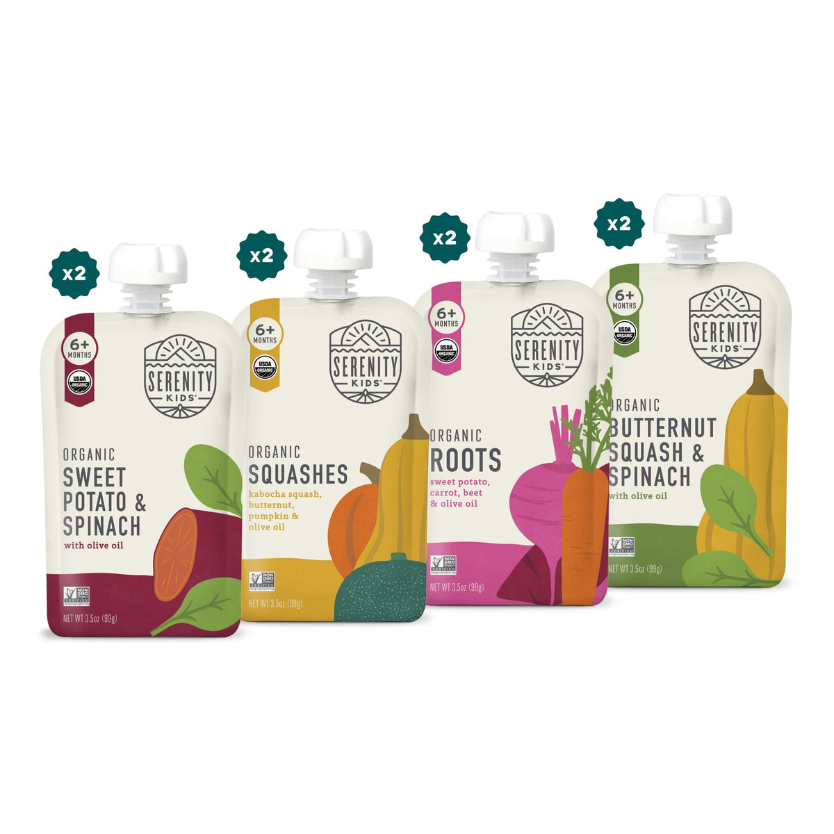 Serenity Kids veggie pouches on-the-go offer convenient, mess-free snacking for busy families.