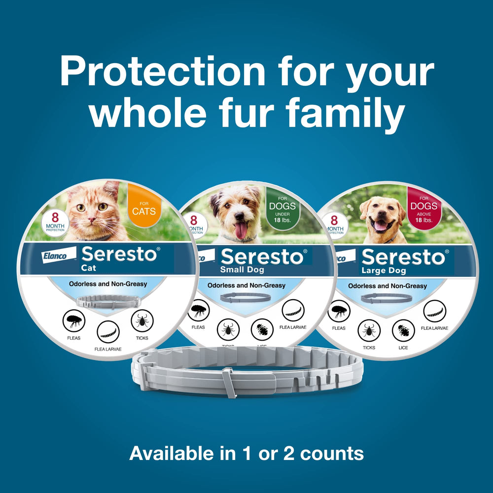 Odorless non-greasy Seresto collar for comfortable wear.