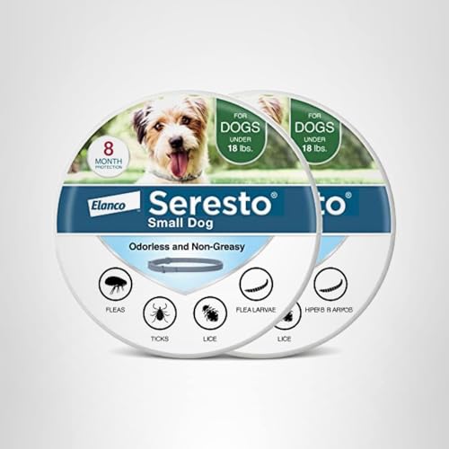 Two-pack Seresto small dog collars ready for purchase and protection