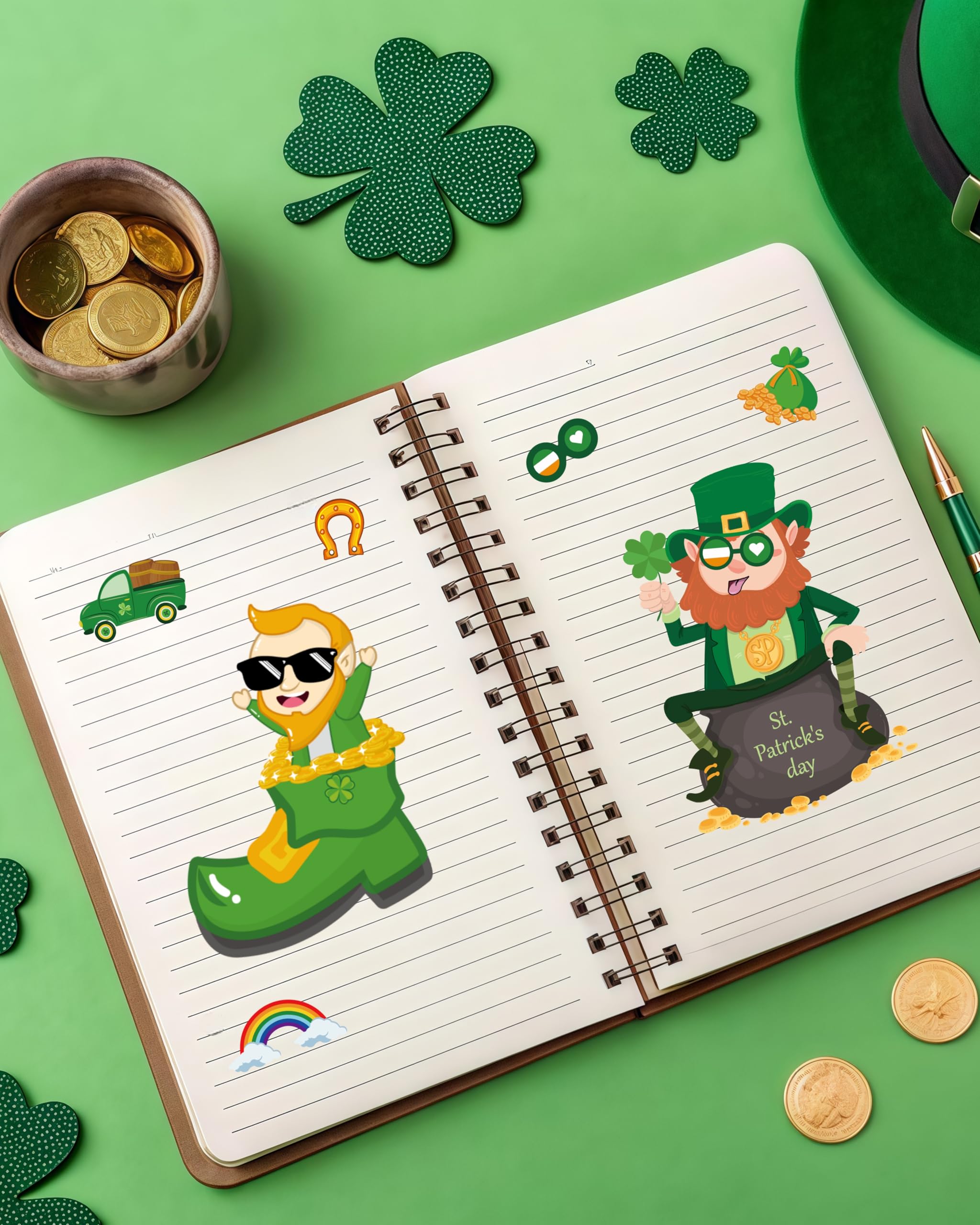 Sesunbla St Patrick's Day sheet bright colors ready for party uses