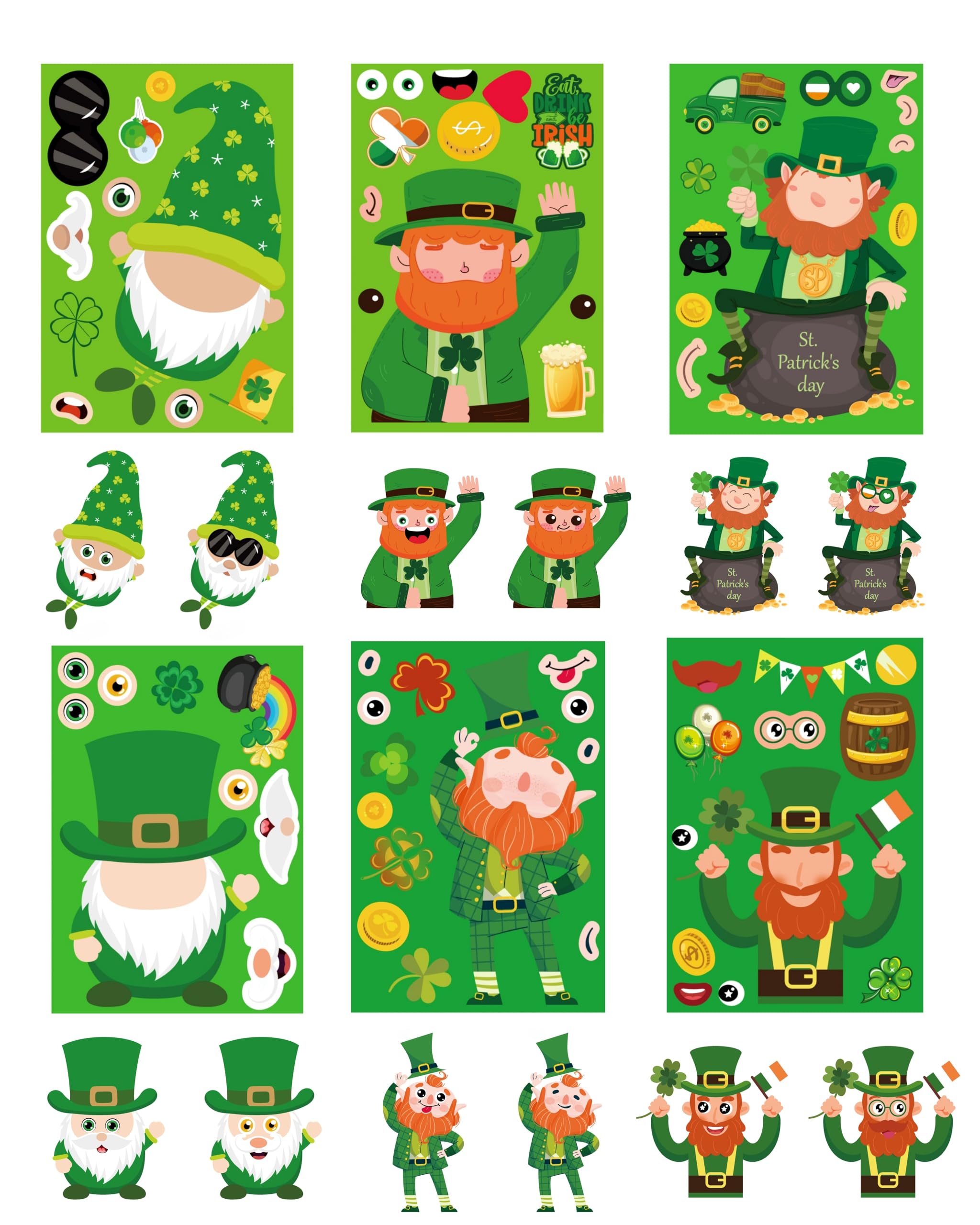 Sesunbla St Patrick's Day sheet with vivid colors for art