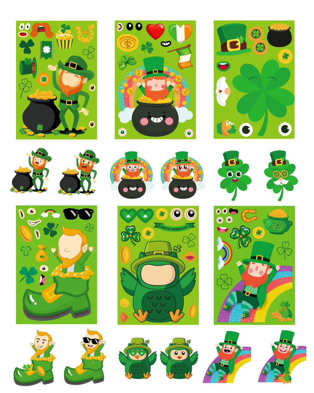 Sesunbla St Patrick's Day sheet for scrapbooks and school projects