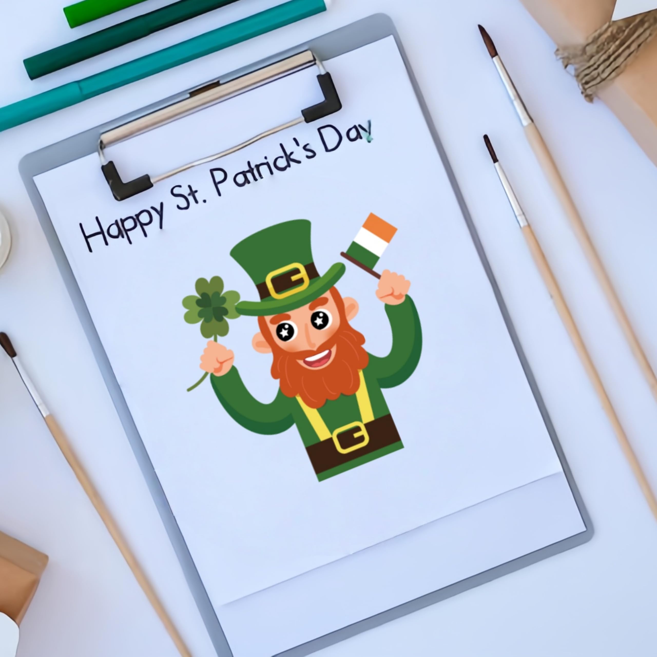 Sesunbla St Patrick's Day sticker sheet for family crafts