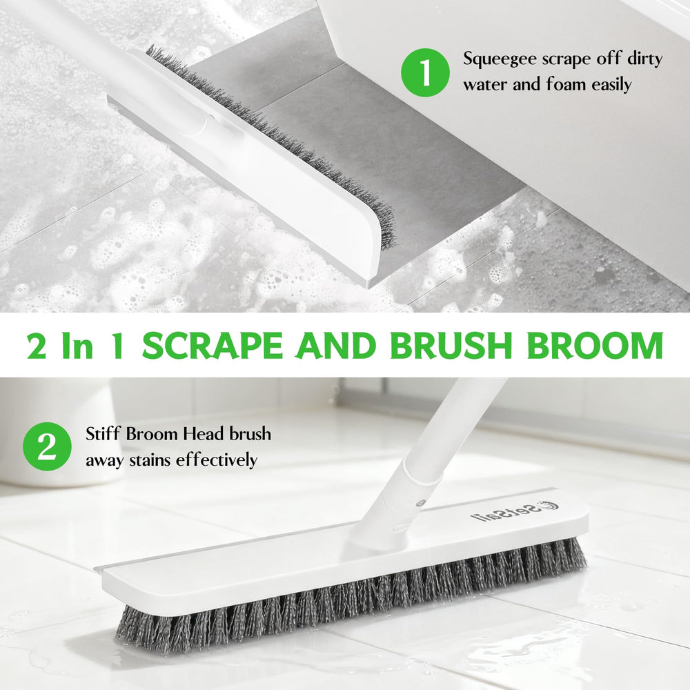 Setsail adjustable 3-section handle extends reach for tall and distant areas.