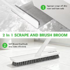 Setsail adjustable 3-section handle extends reach for tall and distant areas.