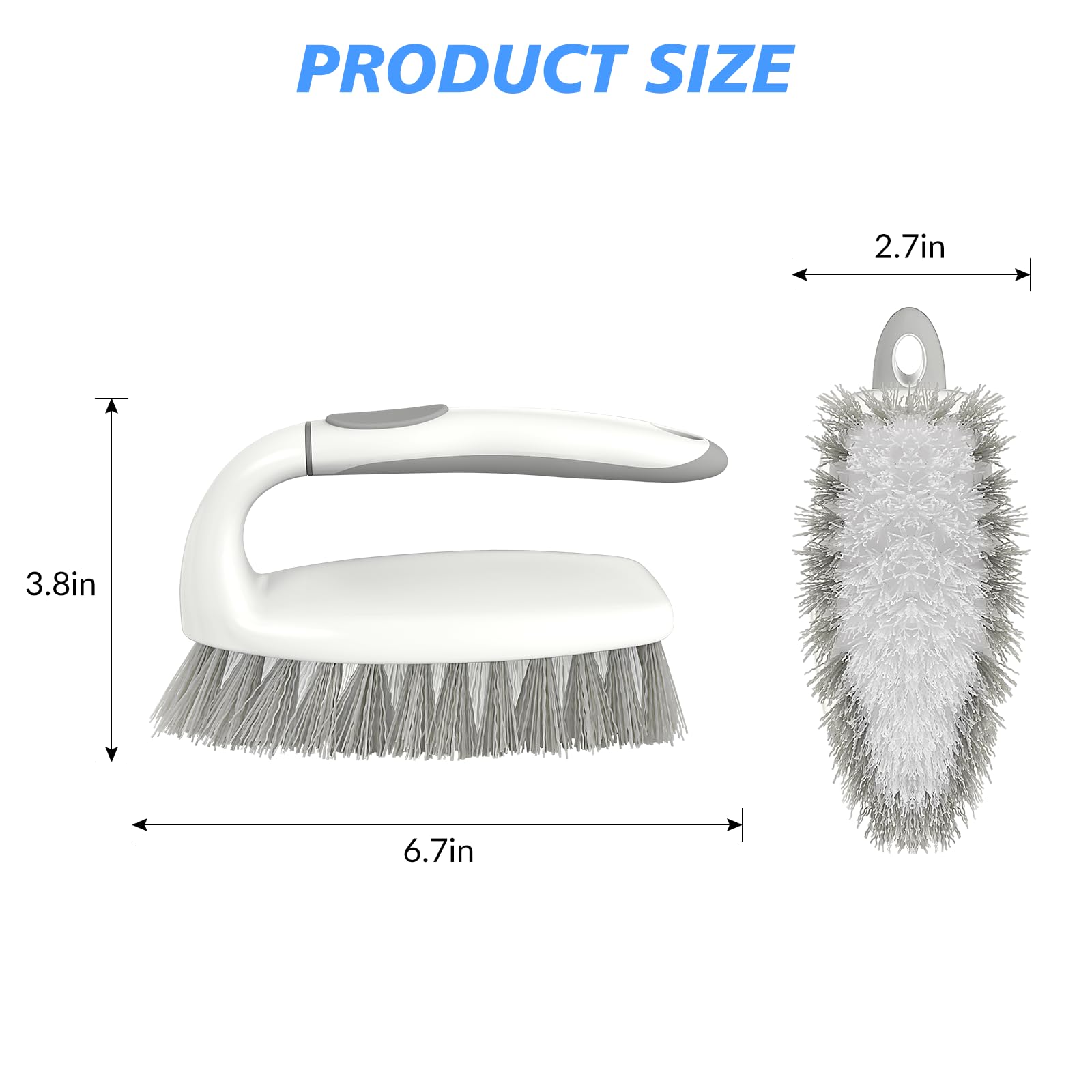 SetSail scrub brush showing non-slip ergonomic handle for wet cleaning.