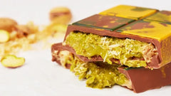 Dubai chocolate with Setton Farms pistachios for luxurious texture and subtle sweetness.