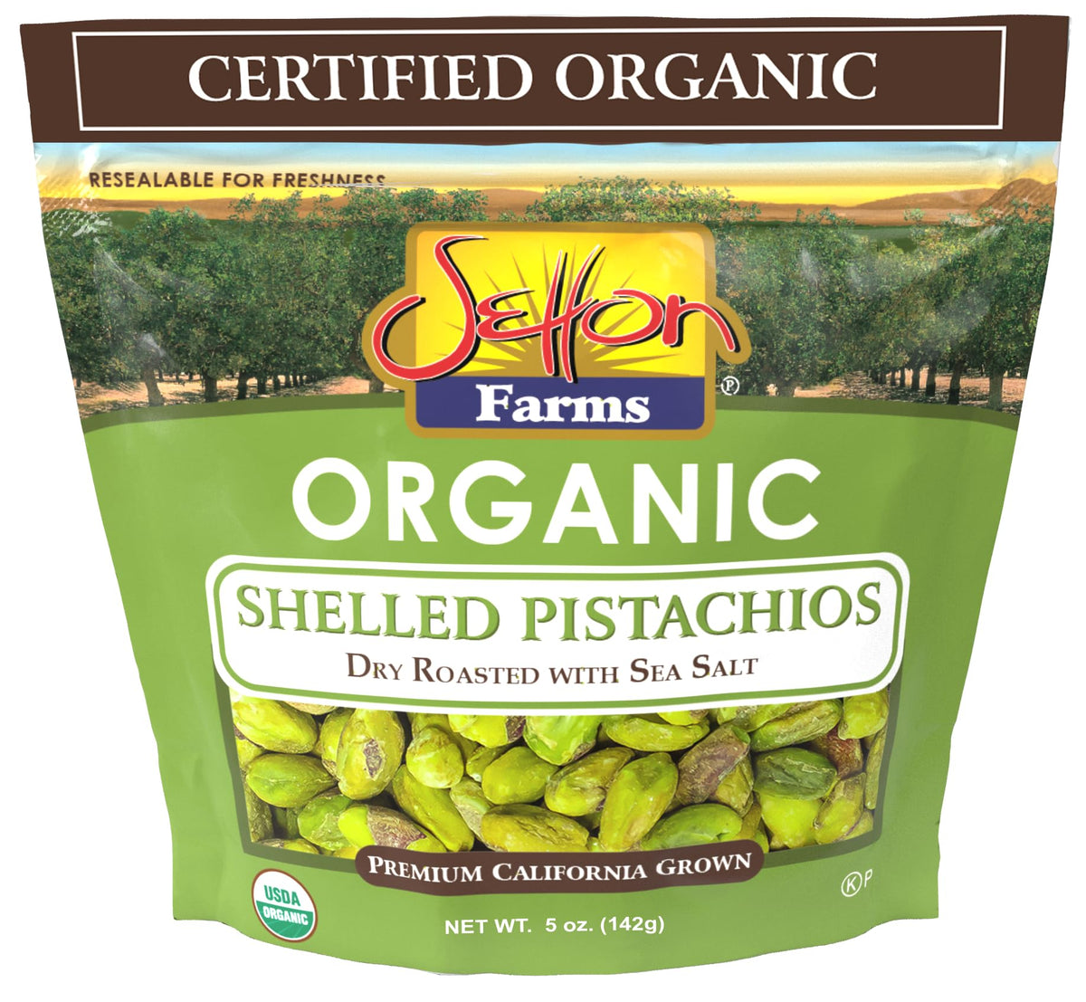 Setton Farms organic pistachios shelled close-up for delicious snacking