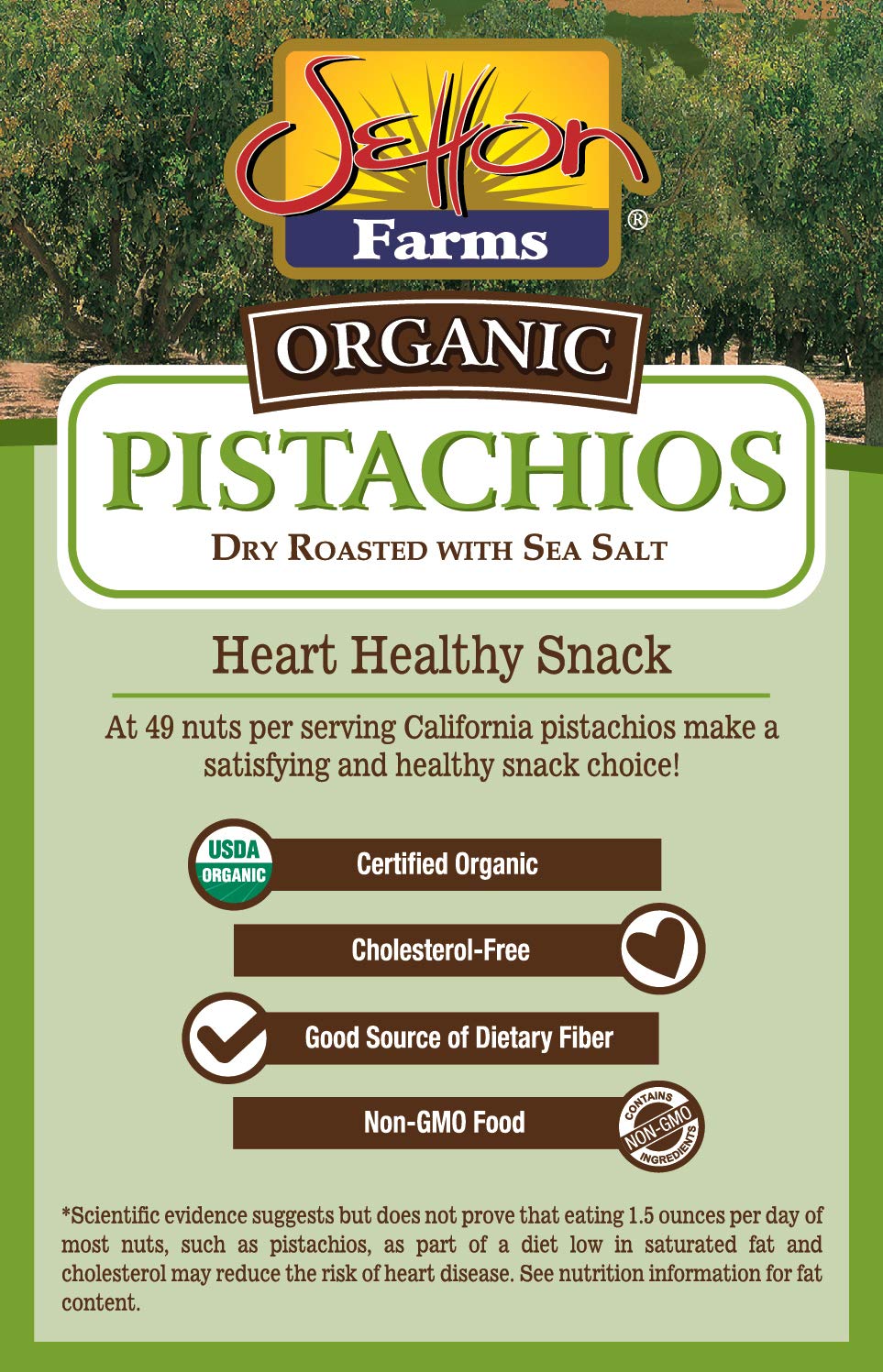 Setton Farms packaging pistachios on display for shoppers
