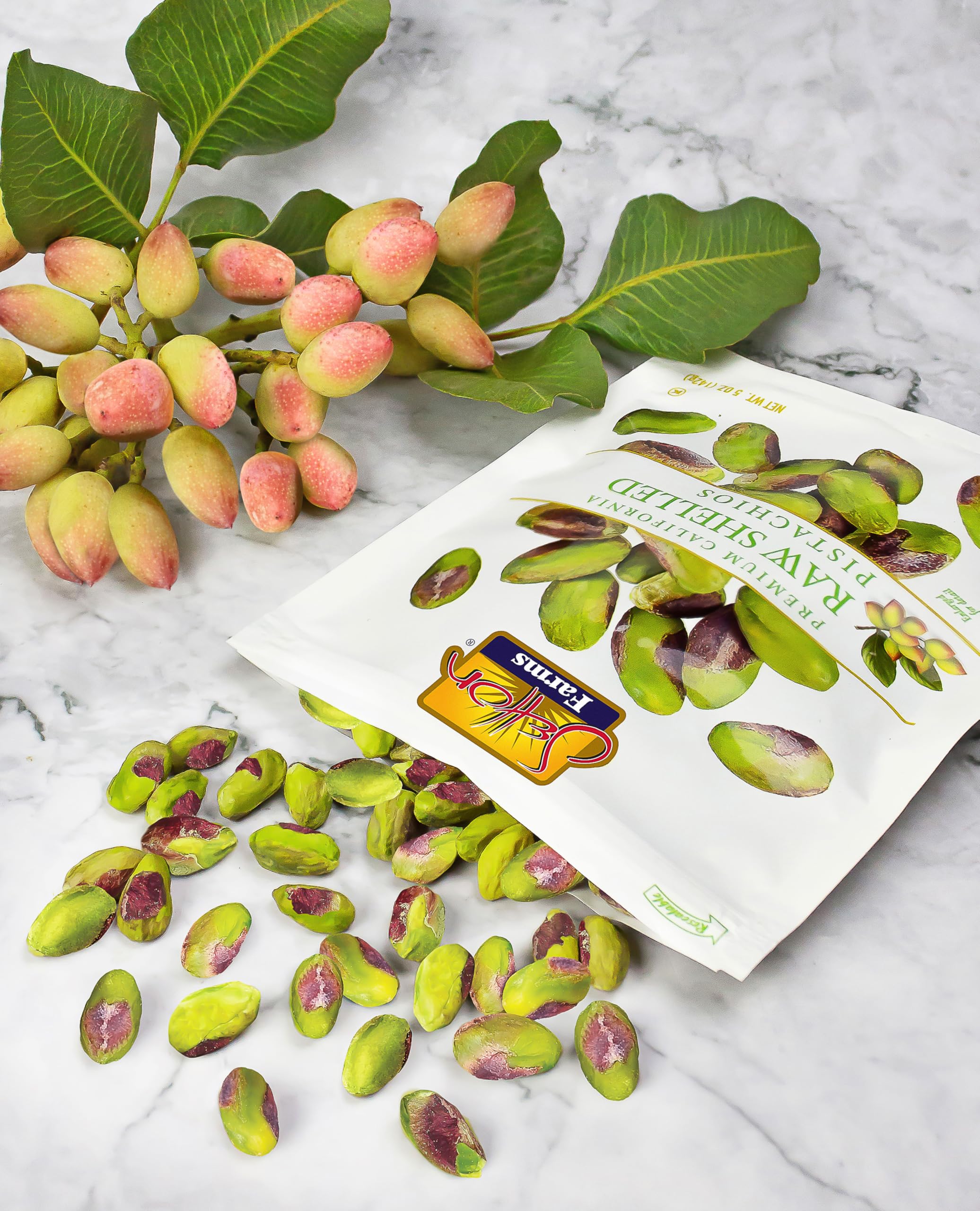 Setton Farms raw pistachios with lush green hue for snacking