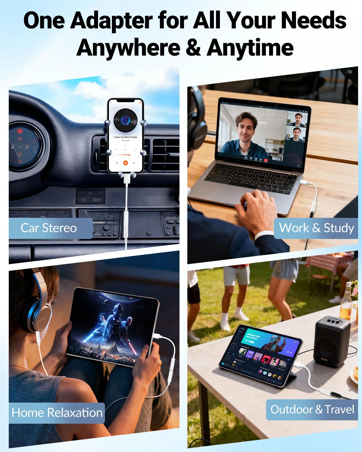 Seulliya plug-and-play adapter ensures quick wired listening anywhere