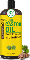 Seven Minerals castor oil bottle pour for easy application and hair nourishment