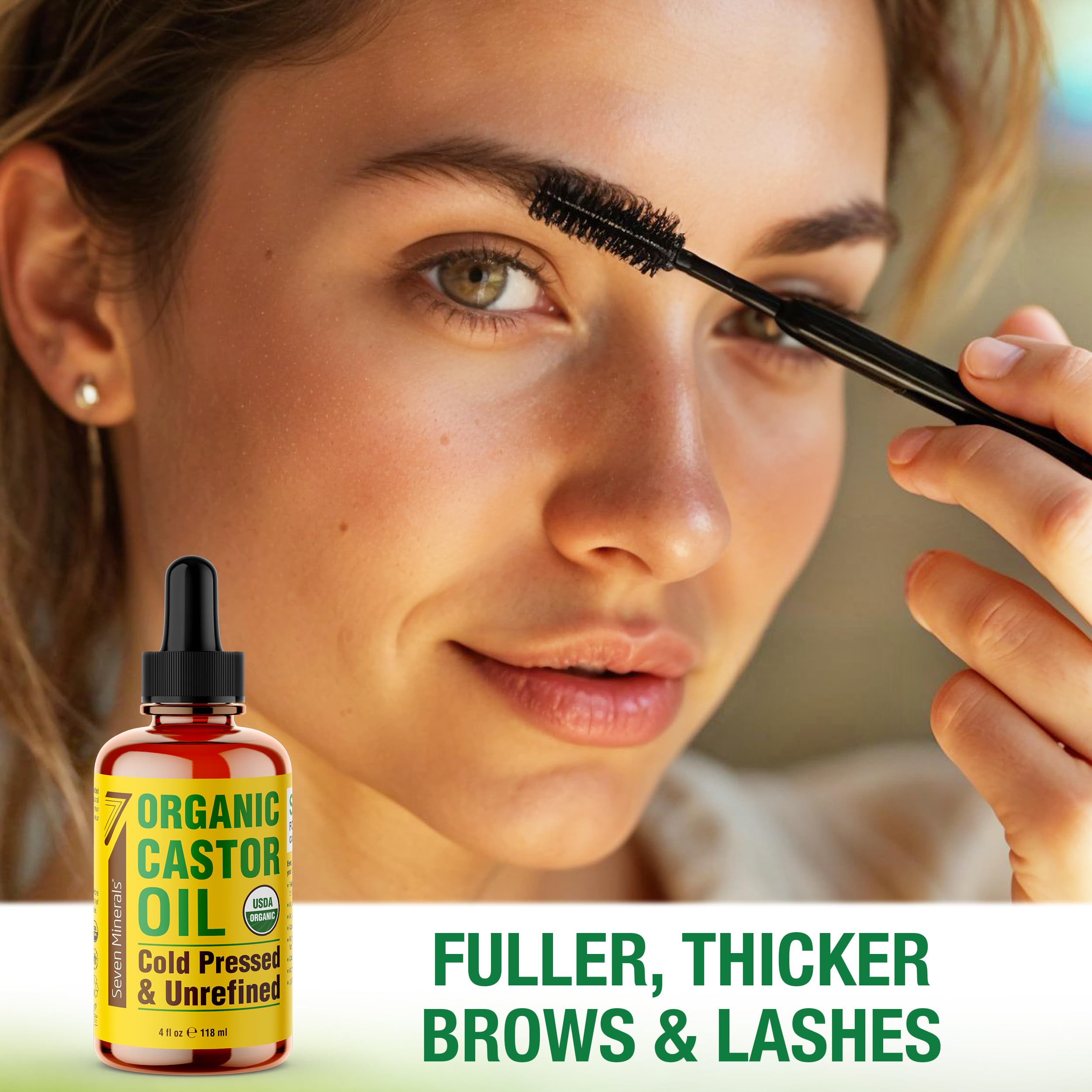 Seven Minerals castor oil for hair; helps moisture and manageability.