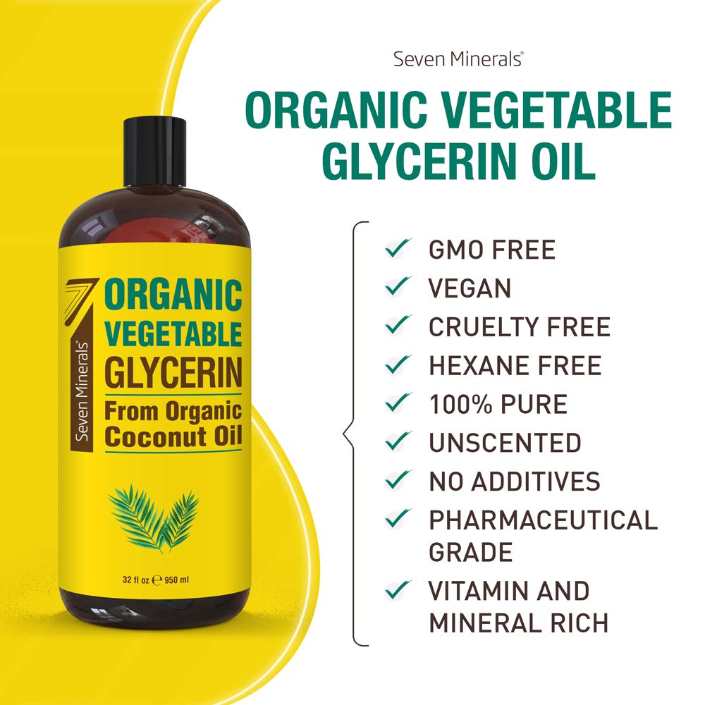 Seven Minerals pharmaceutical-grade glycerin ideal as a pure carrier oil