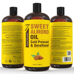 Hair care with almond oil for conditioning and shine