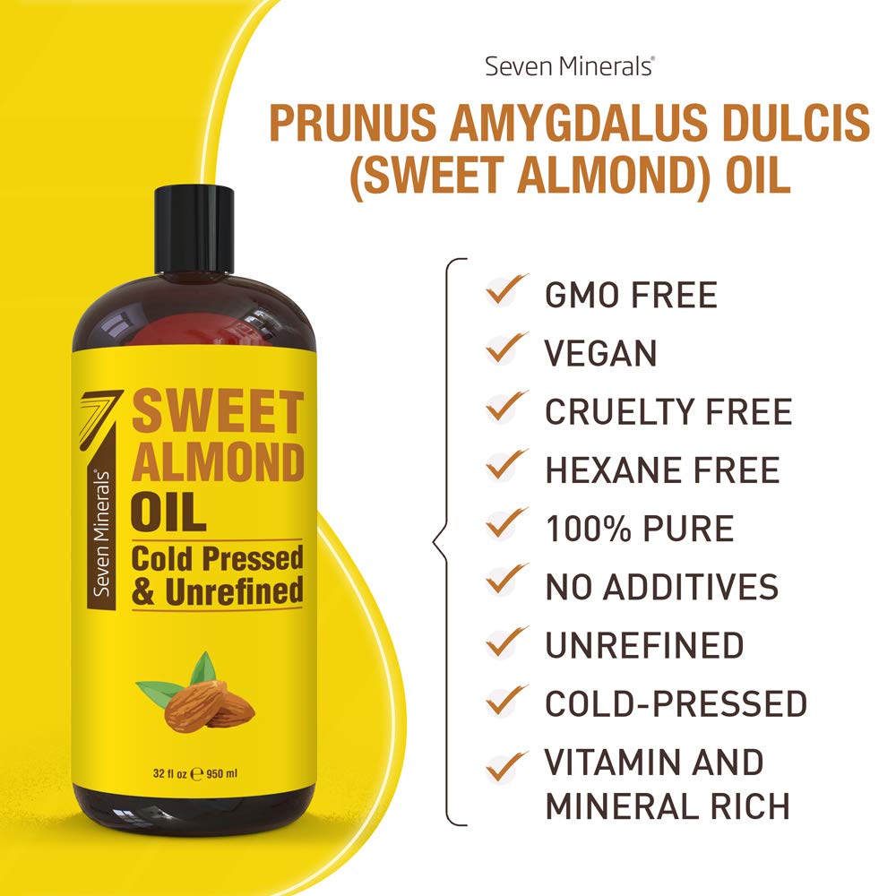 Skin application of almond oil for nourishing moisture