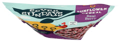 Seven Sundays Sunflower Cereal Real Berry serving with fruit, gluten-free.