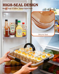 Sevenblue airtight seal with silicone gasket and locking clips maintains freshness
