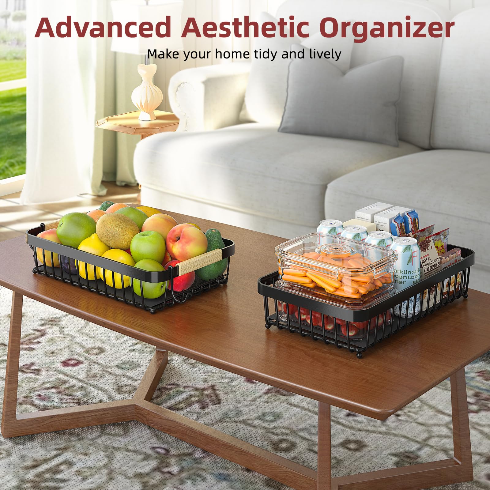 Sevenblue counter organizer helps keep produce and tools within reach.