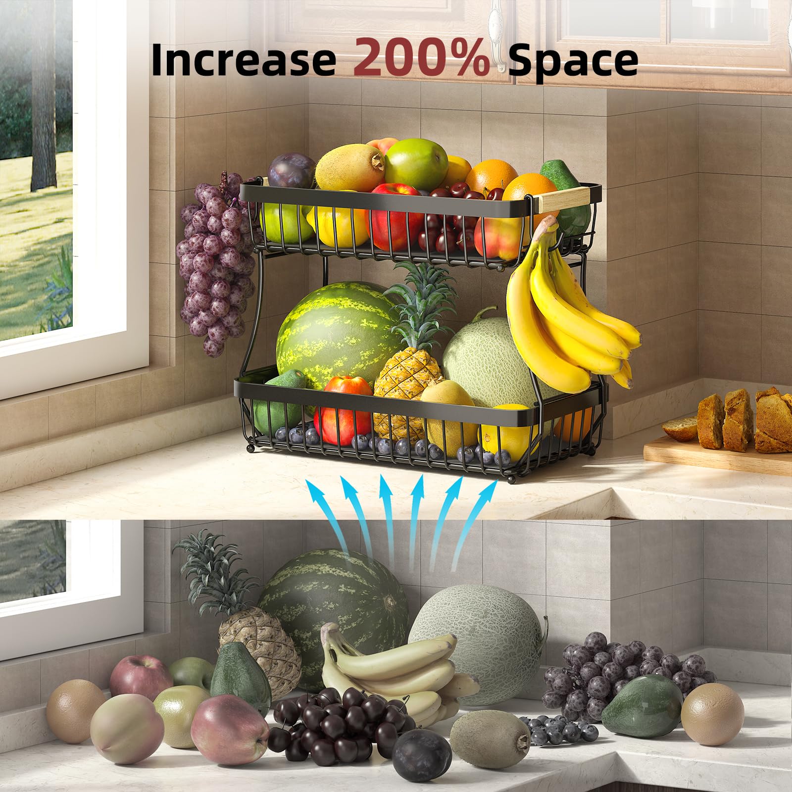 Sevenblue premium storage solution for fruit, snacks, and kitchen essentials.