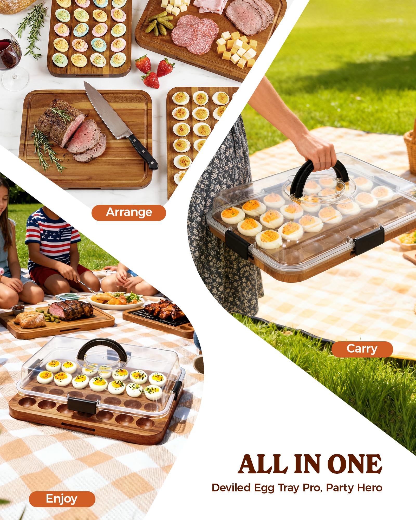Sevenblue reversible design serving as egg display or deli board