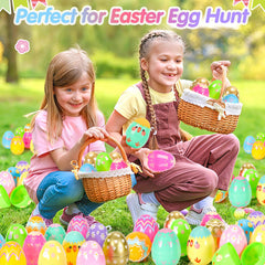 SevenQ eggs with bottom holes for hanging or stable display.