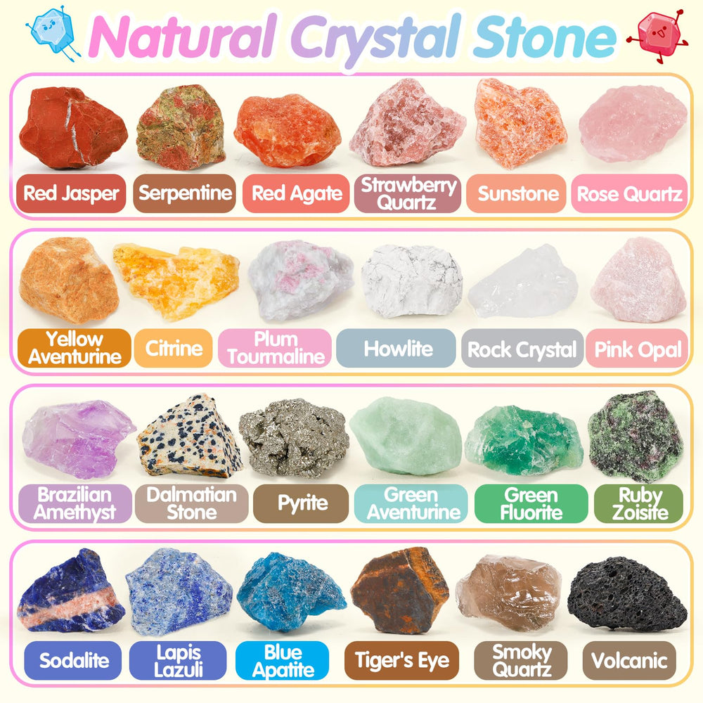 SevenQ Easter party favors featuring 24 gold eggs and 24 gems.