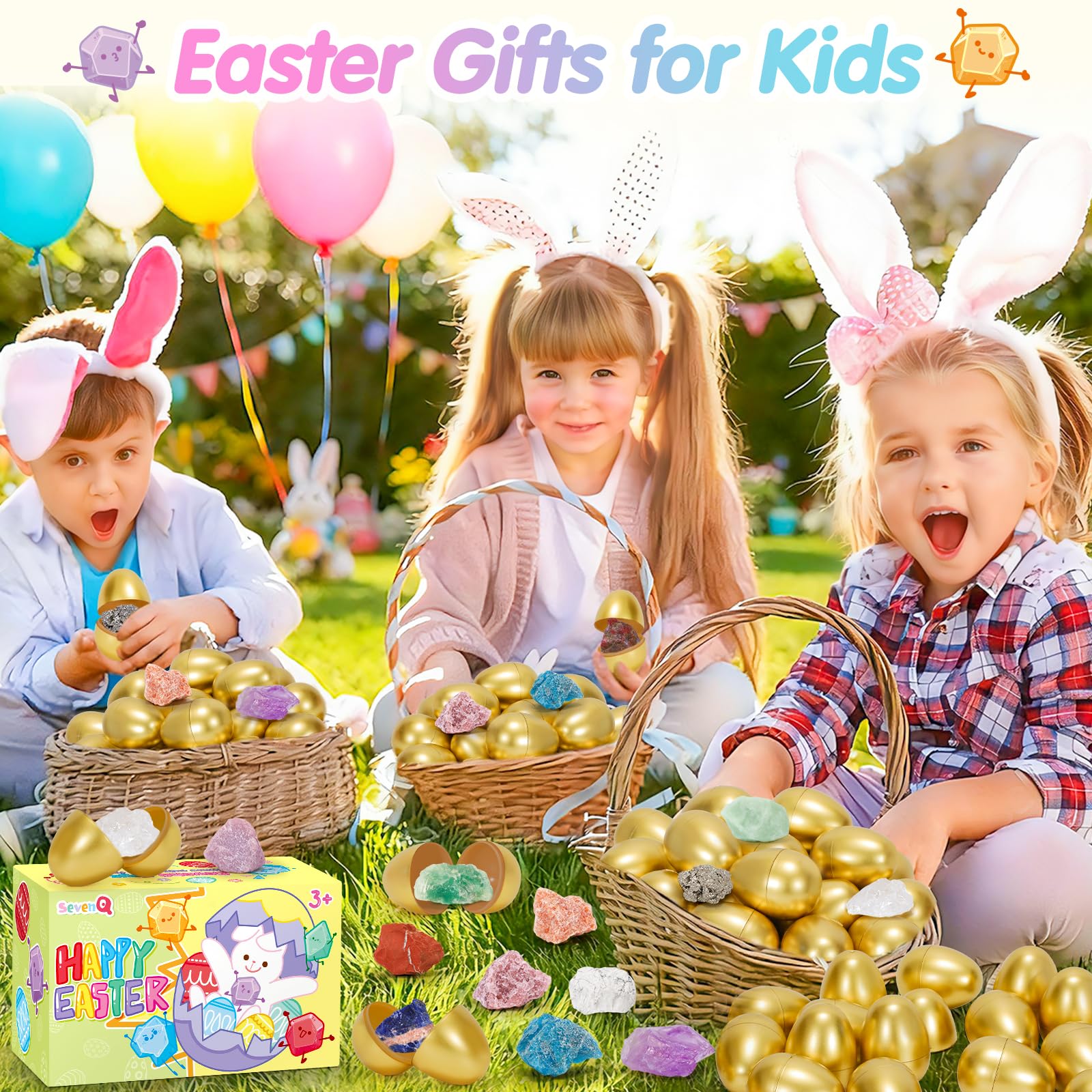 SevenQ easy-to-fill eggs encourage family interaction during celebrations.