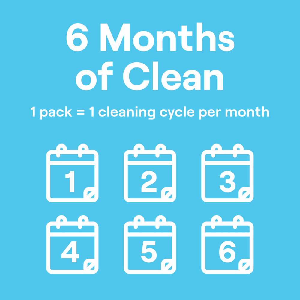 Seventh Generation cleaner pack dissolving to reach interior residue effectively.