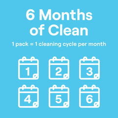 Seventh Generation cleaner pack dissolving to reach interior residue effectively.
