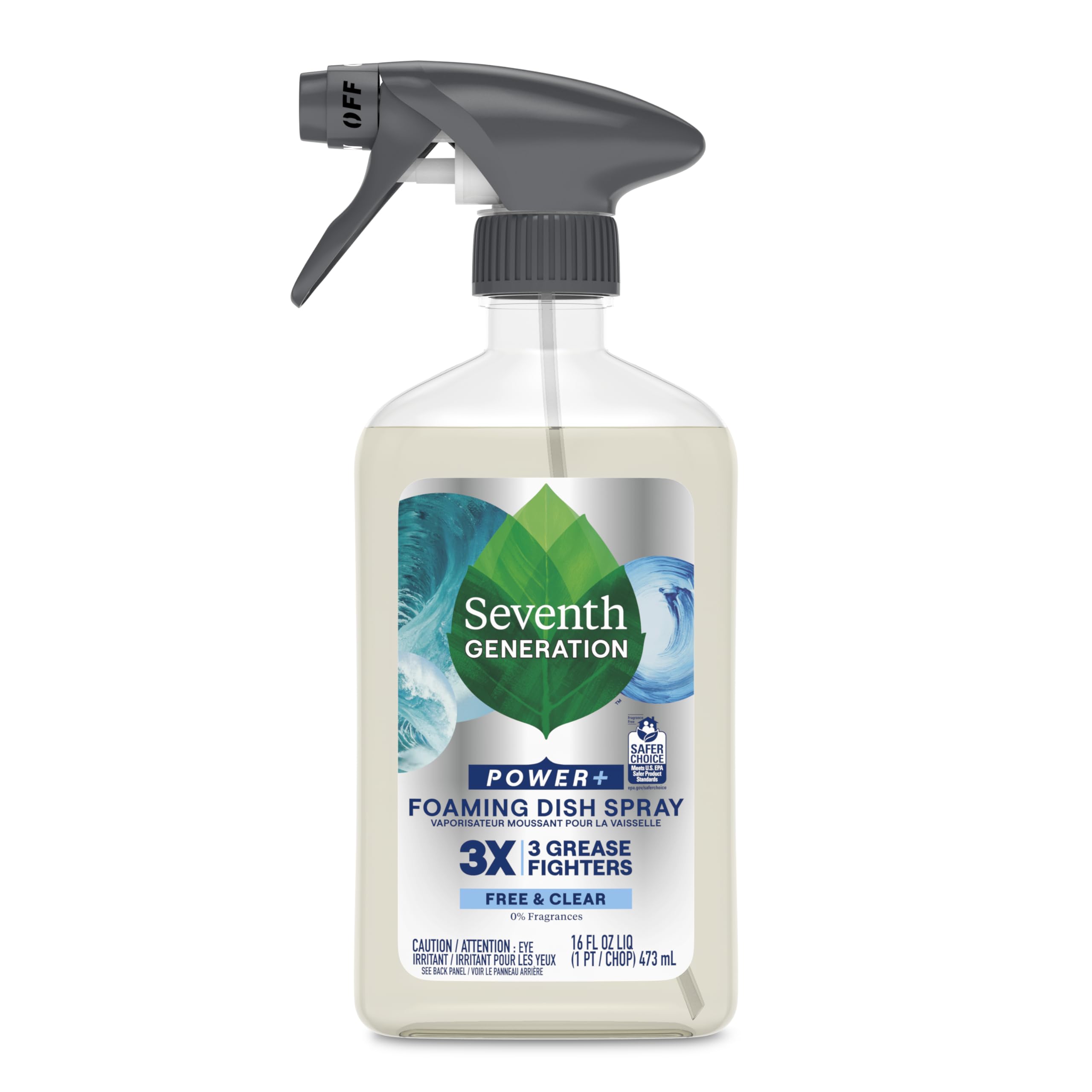 Seventh Generation Foaming Dish Spray bottle ready for quick, fragrance-free cleaning