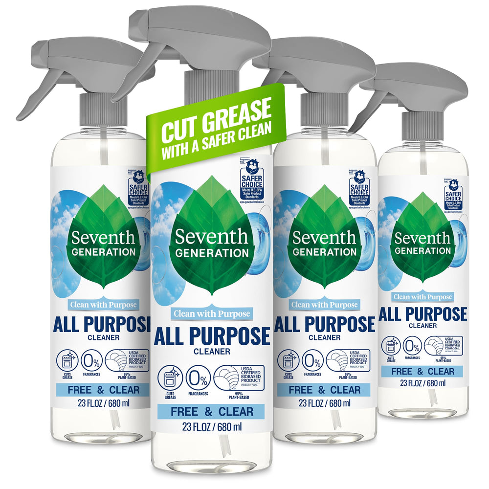 Seventh Generation Free & Clear all-purpose cleaner bottle front for fragrance-free cleaning