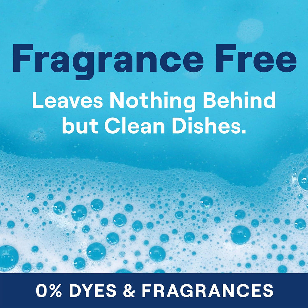 Seventh Generation Free & Clear dishes drying shine shows glassware free of water spots.