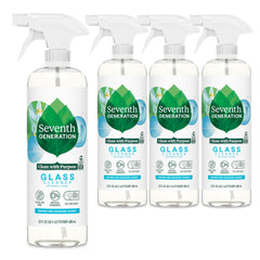 Seventh Generation glass cleaner bottle with seaside scent offering a streak-free shine.