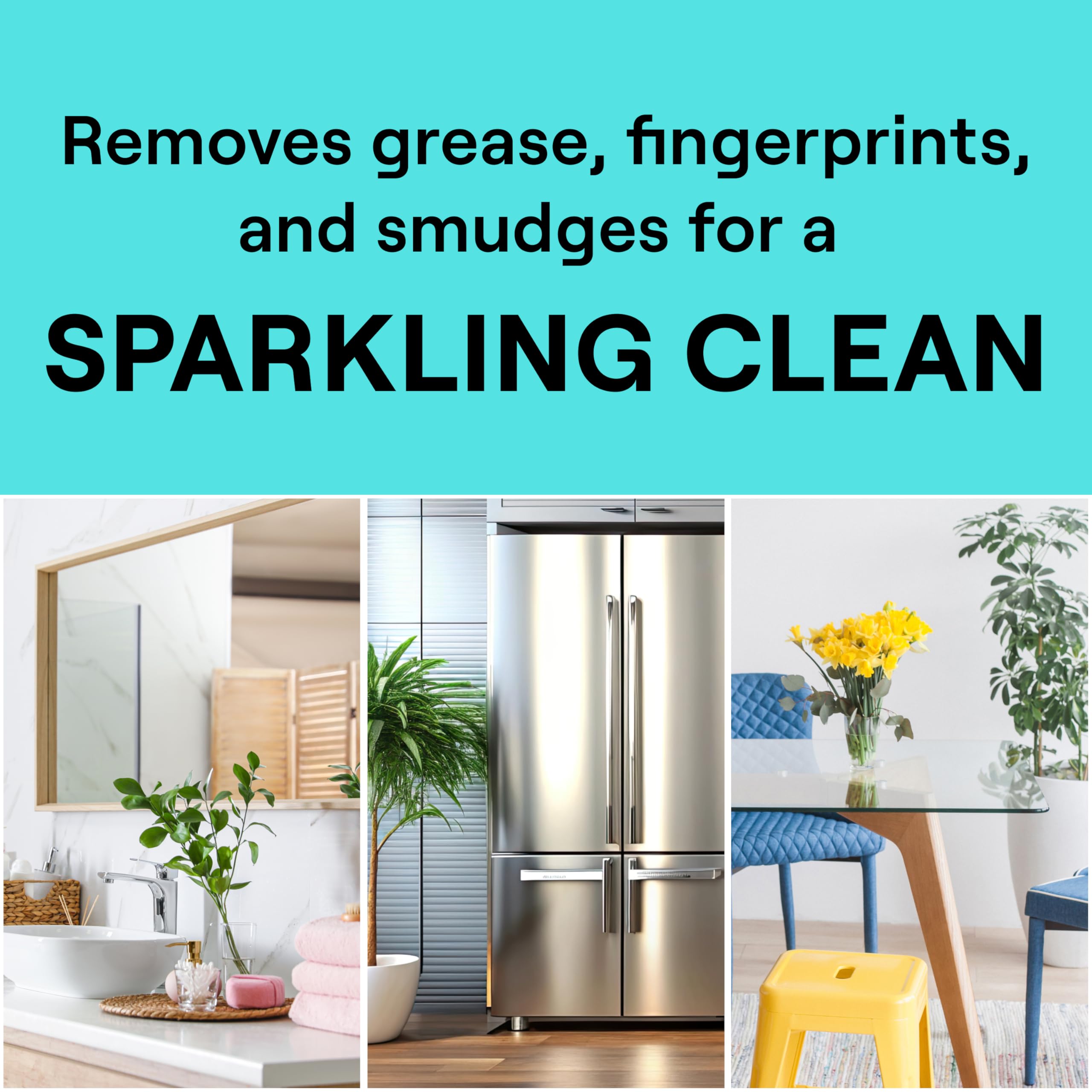 Seventh Generation cleaner used on stainless steel and glass for a spotless finish.