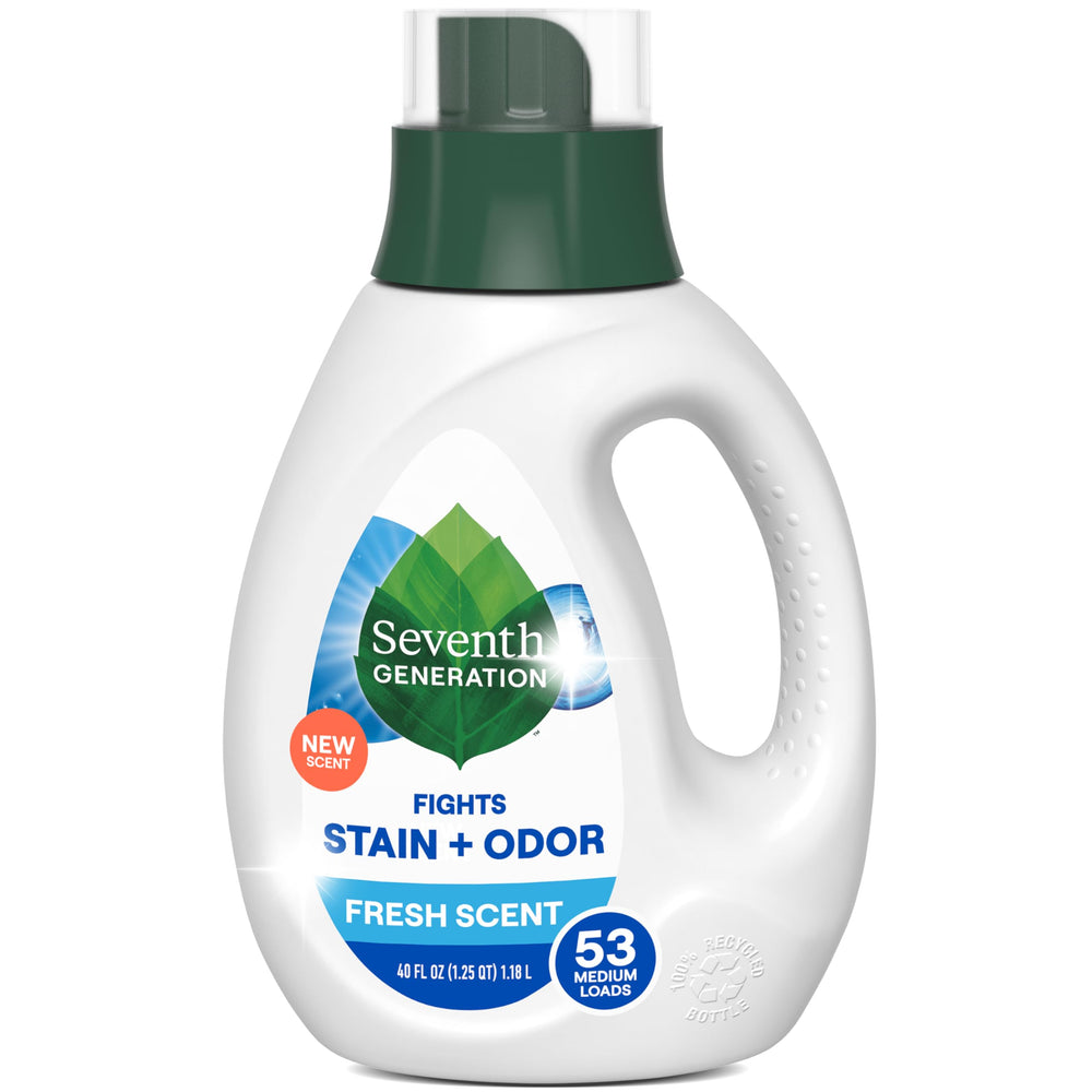 Seventh Generation laundry detergent bottle with fresh scent for long lasting cleanliness