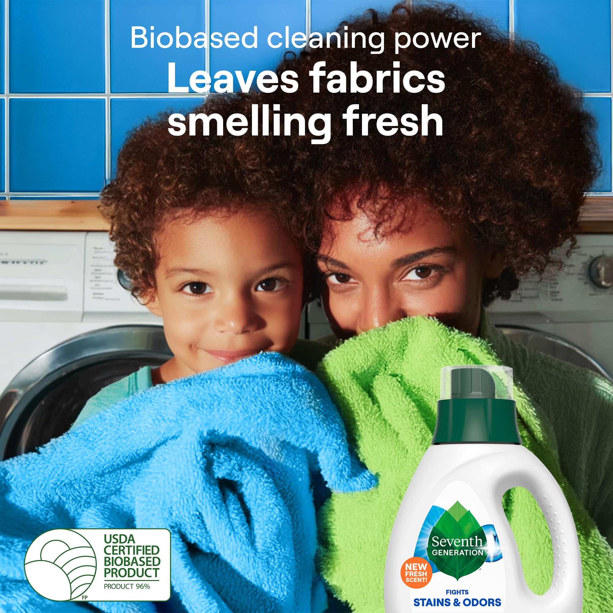 Seventh Generation odor fighting formula with essential oils for refreshing laundry