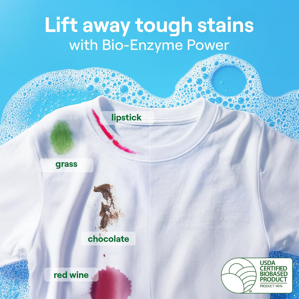 Seventh Generation detergent removes ketchup stains from everyday shirts