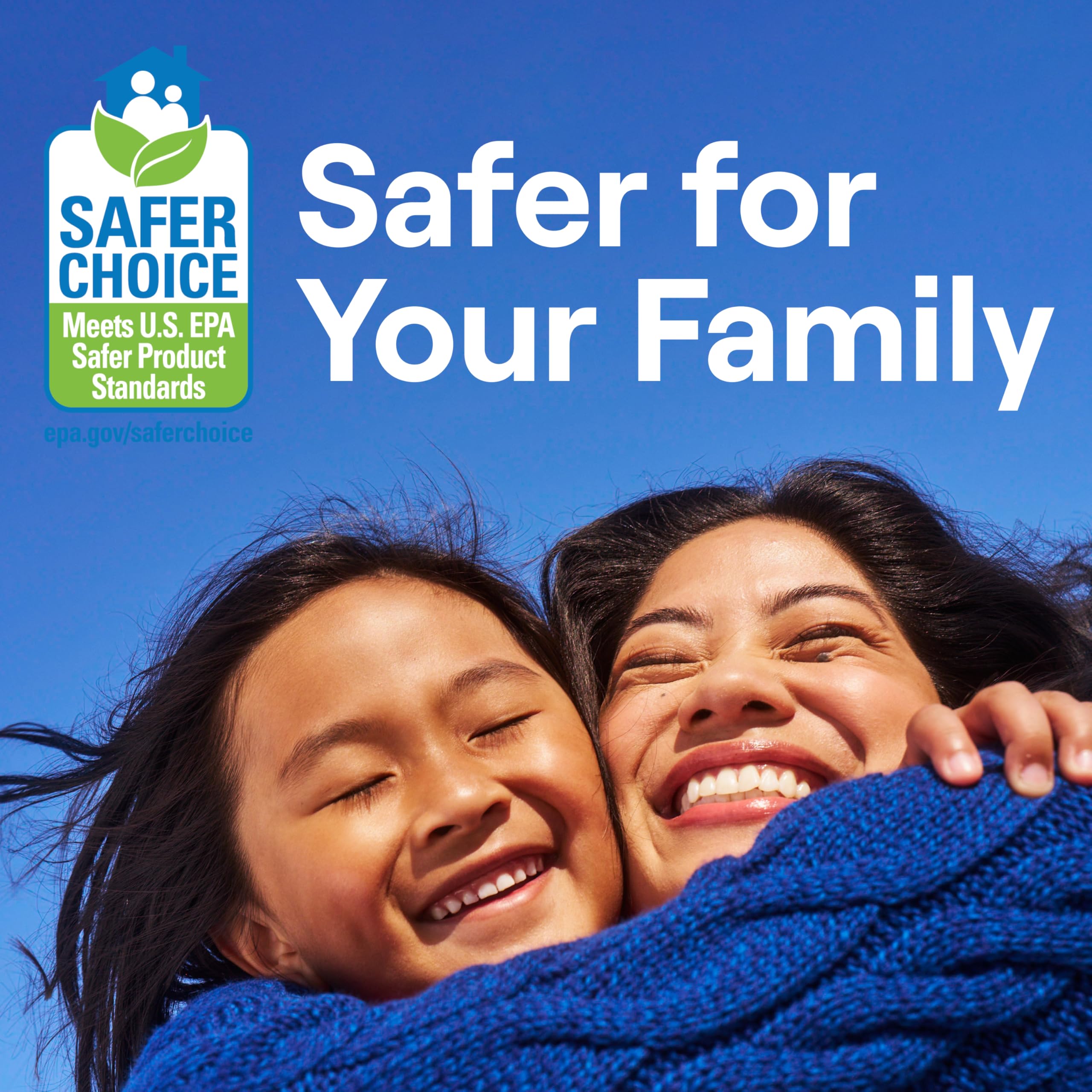 Seventh Generation Free and Clear packs with EPA Safer Choice certification for safer family laundry.