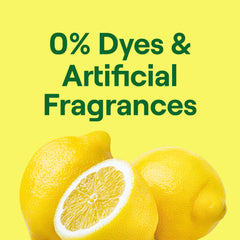 Lemon scent released from essential oils in Seventh Generation gel.