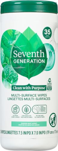 Seventh Generation wipes bottle close-up for easy on-the-go cleaning