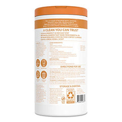 Seventh Generation Wipes thymol formula close-up showing surface disinfection