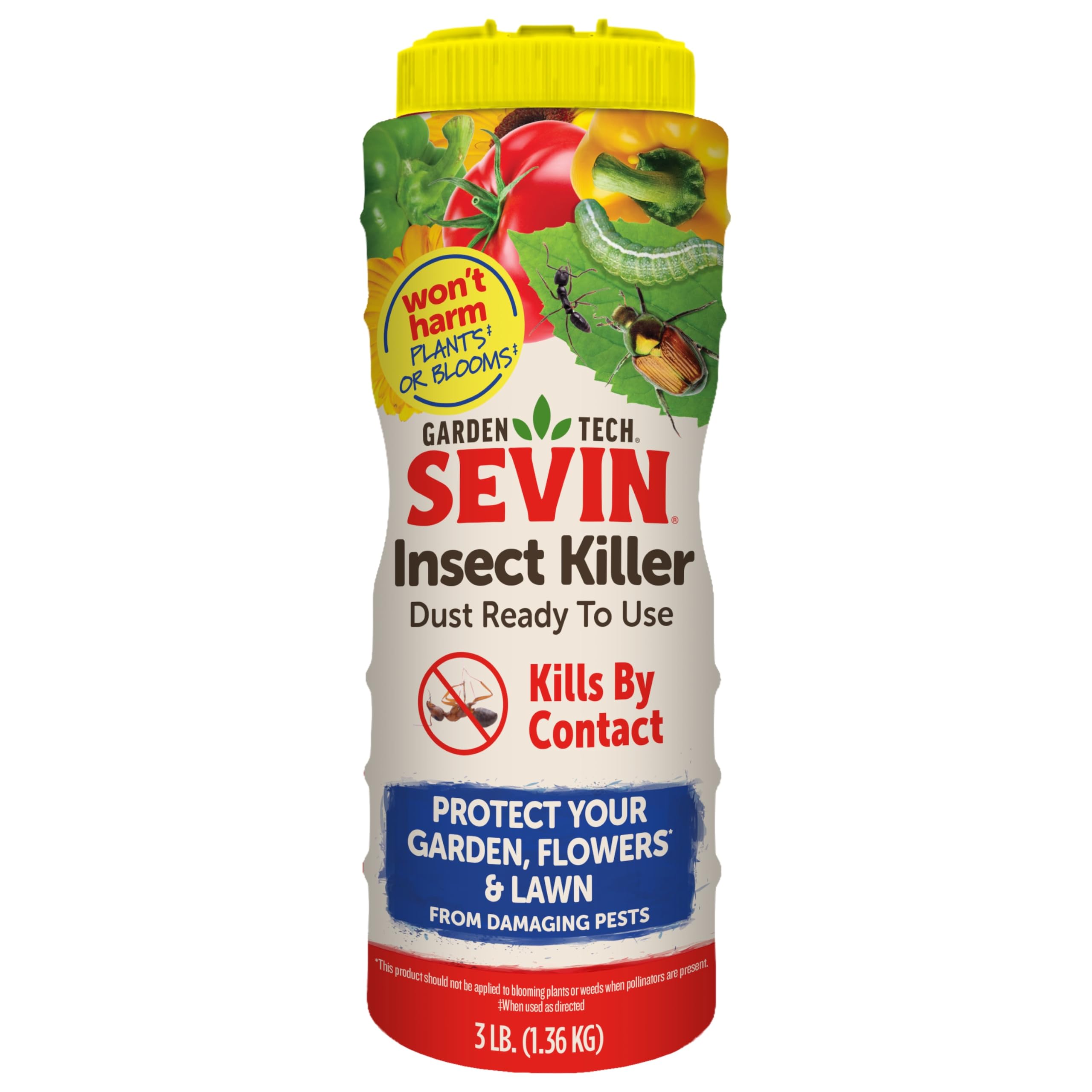 Sevin Insect Killer Dust 3LB bottle ready to protect your garden from pests