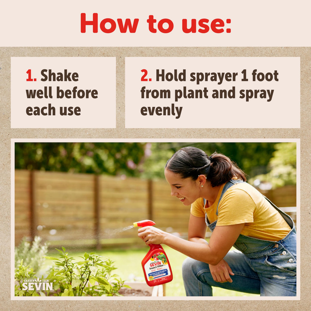 Sevin ready-to-use protecting fruit trees and shrubs in the landscape