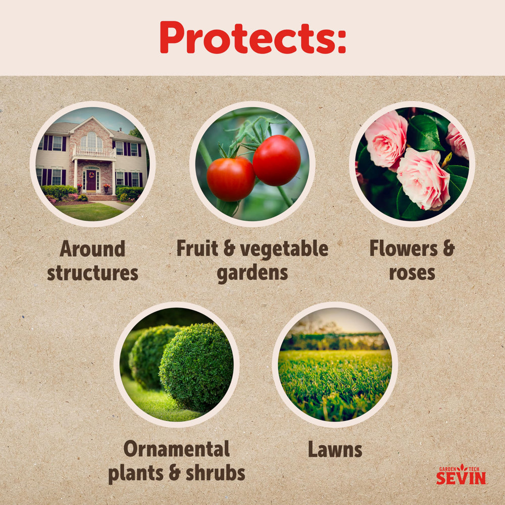 Sevin protecting vegetables and edibles from common garden pests
