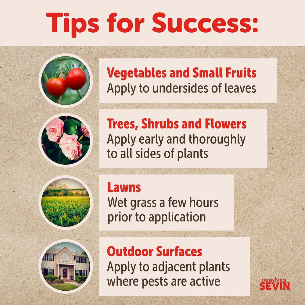 Sevin kills ants, beetles, and aphids on contact